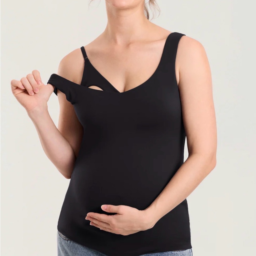Momanda V Neck Nursing Tank Top - M